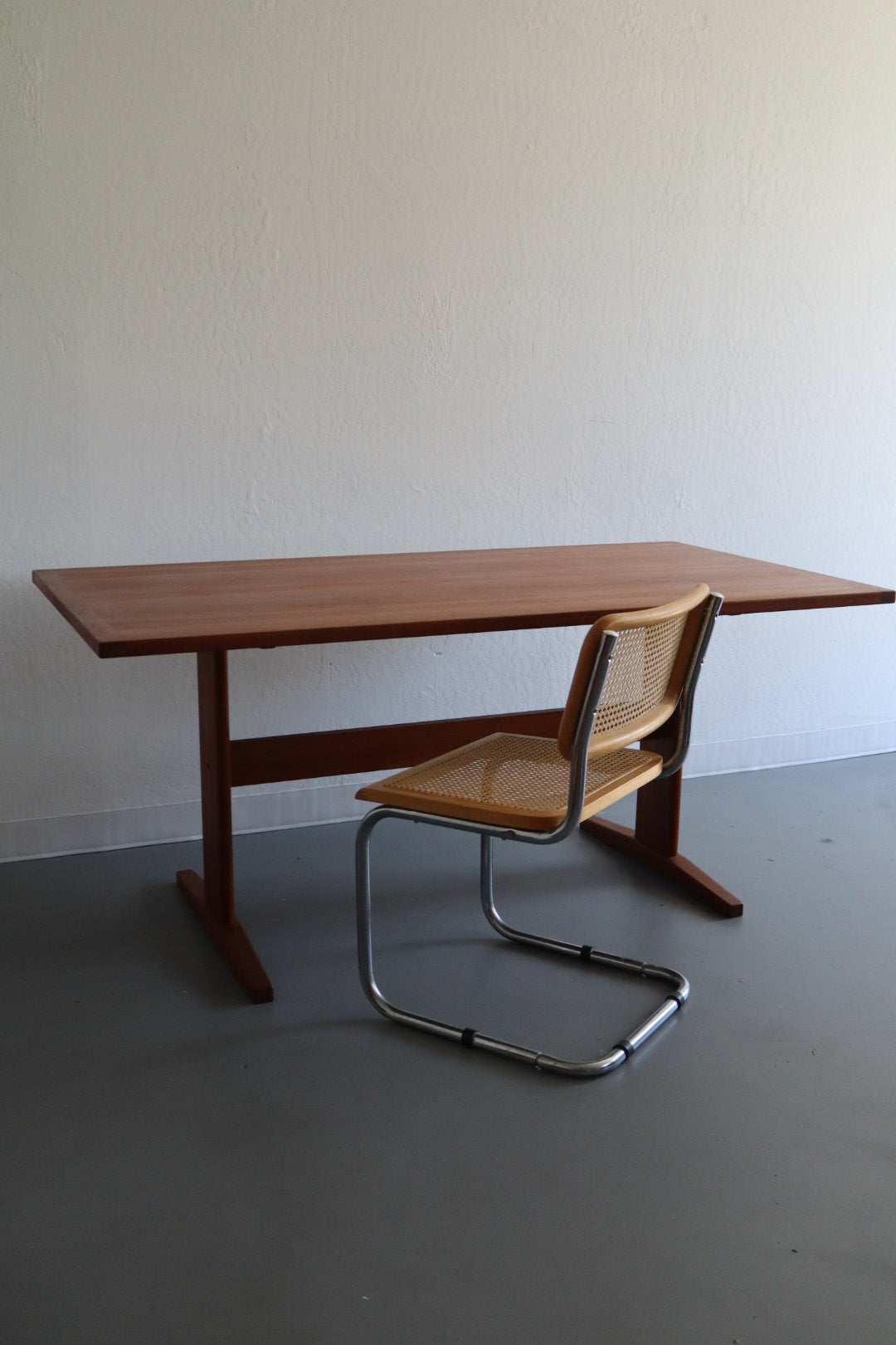 Danish Teak Trestle Dining Table