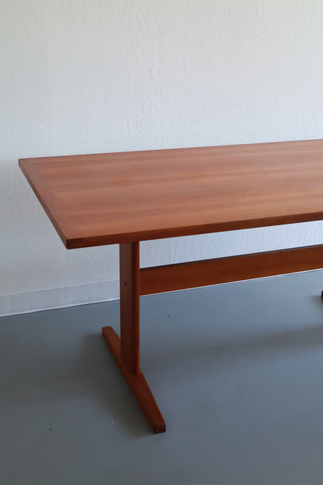 Danish Teak Trestle Dining Table