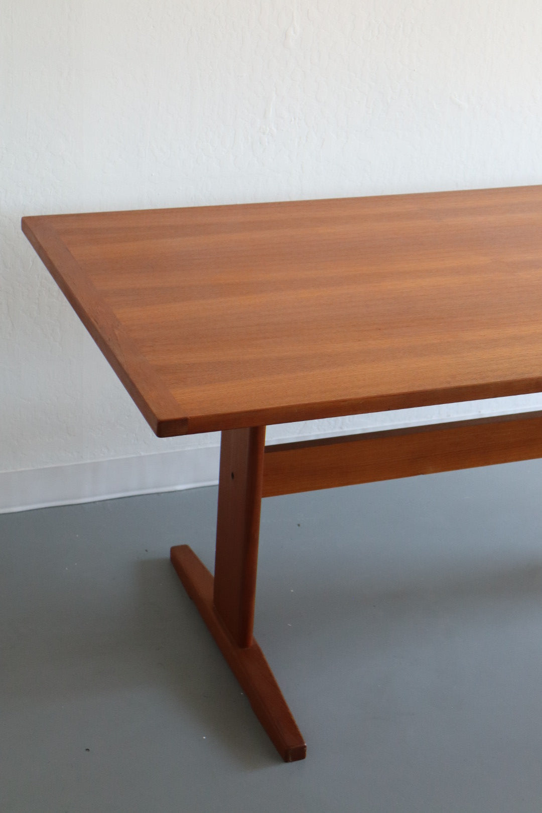 Danish Teak Trestle Dining Table