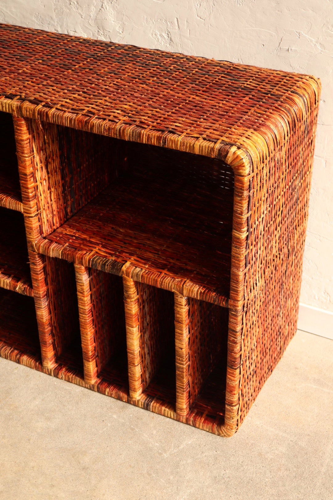 Rattan Media Console