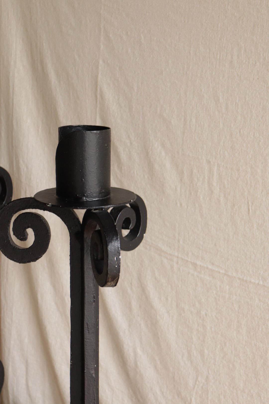 Vintage Wrought Iron Candle Holders