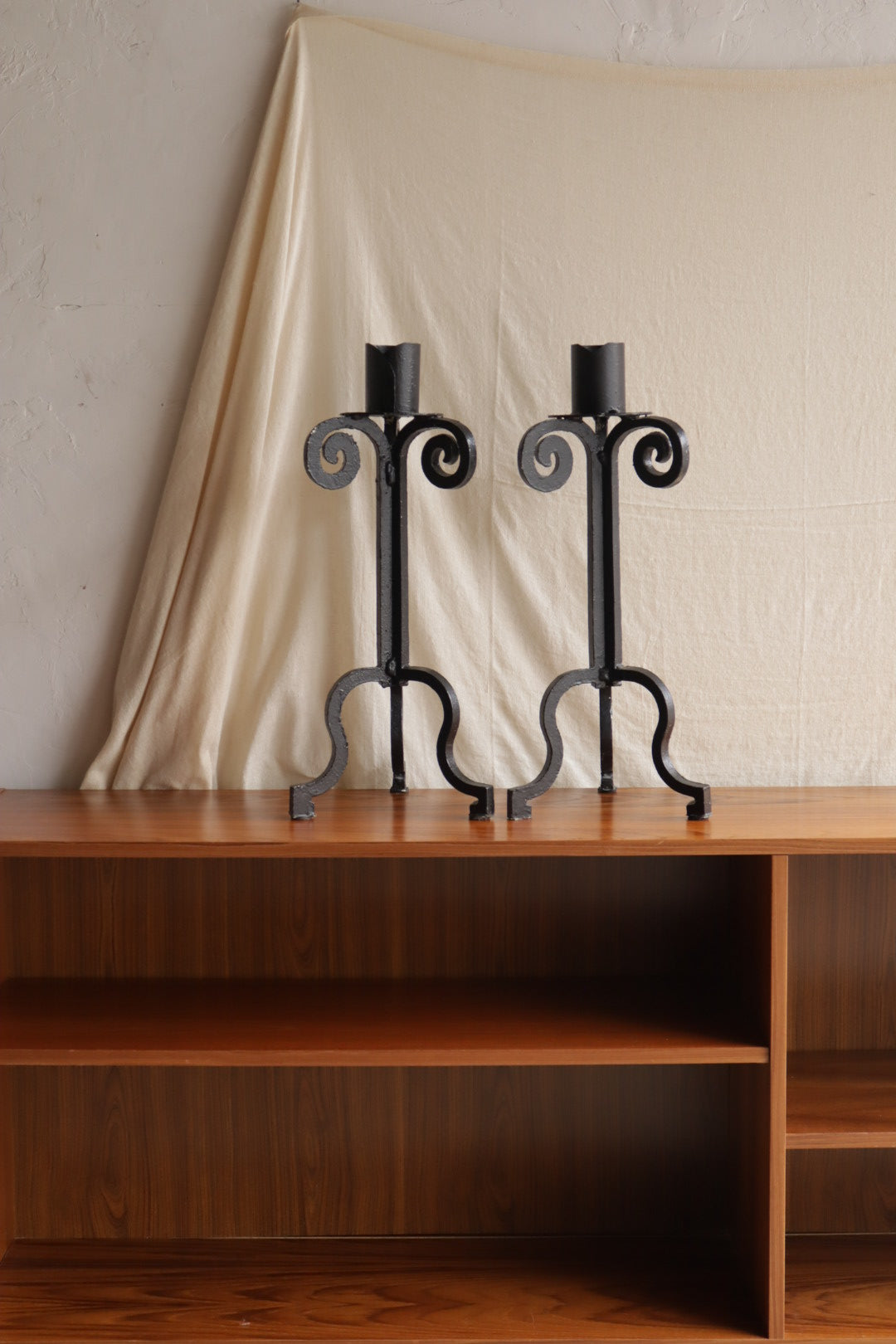 Vintage Wrought Iron Candle Holders