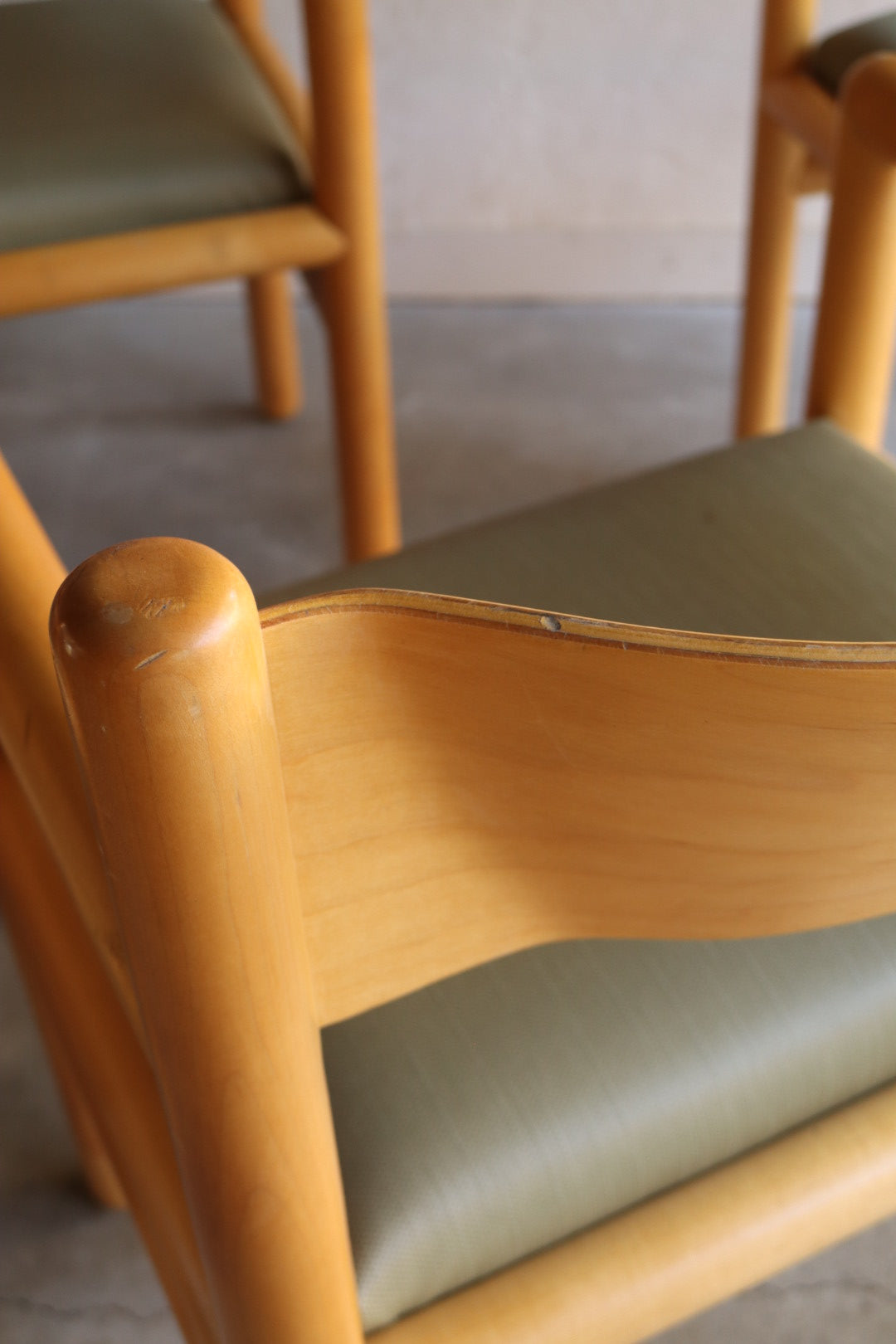 Postmodern Acorn Dining Chairs by Vignelli