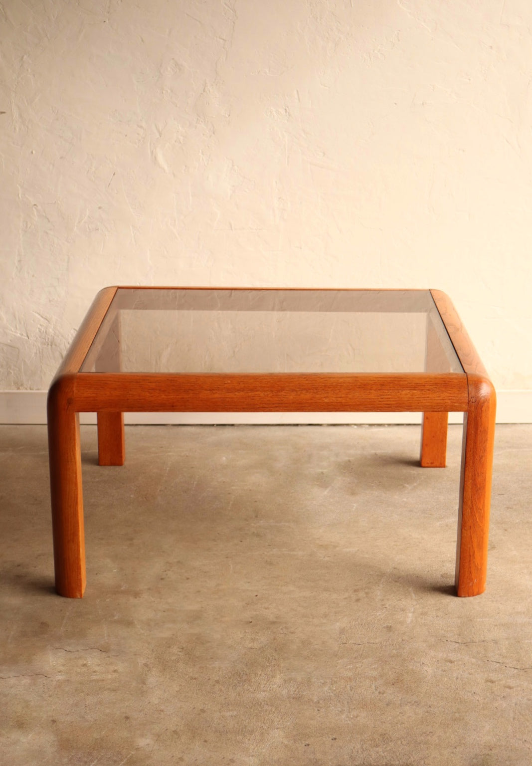 Danish Teak & Smoked Glass Coffee Table