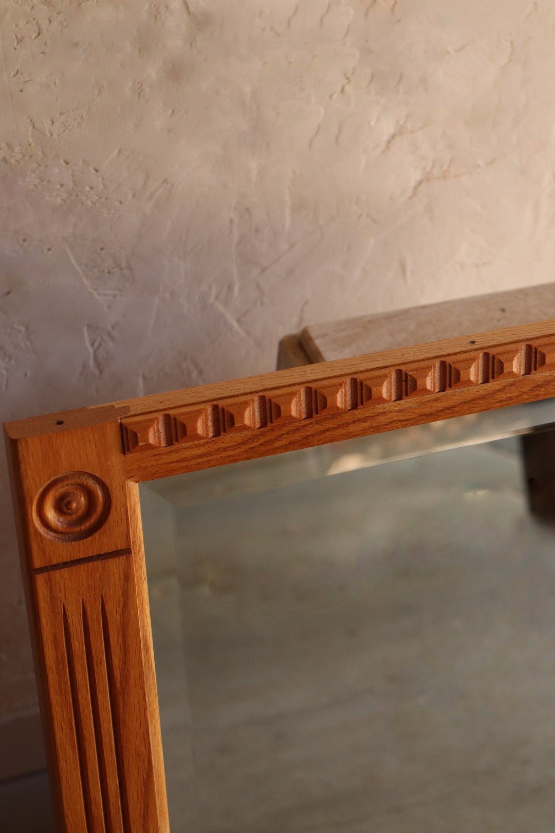 Vintage Carved Wood Mirror
