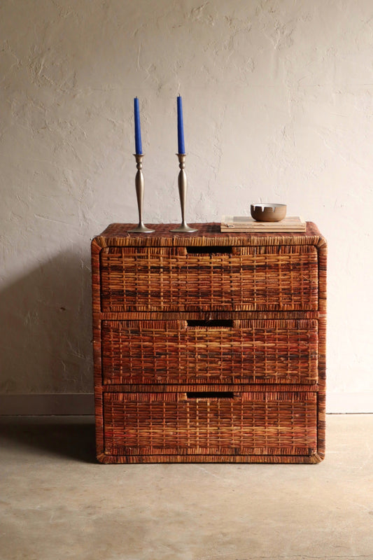 Vintage Rattan Dresser