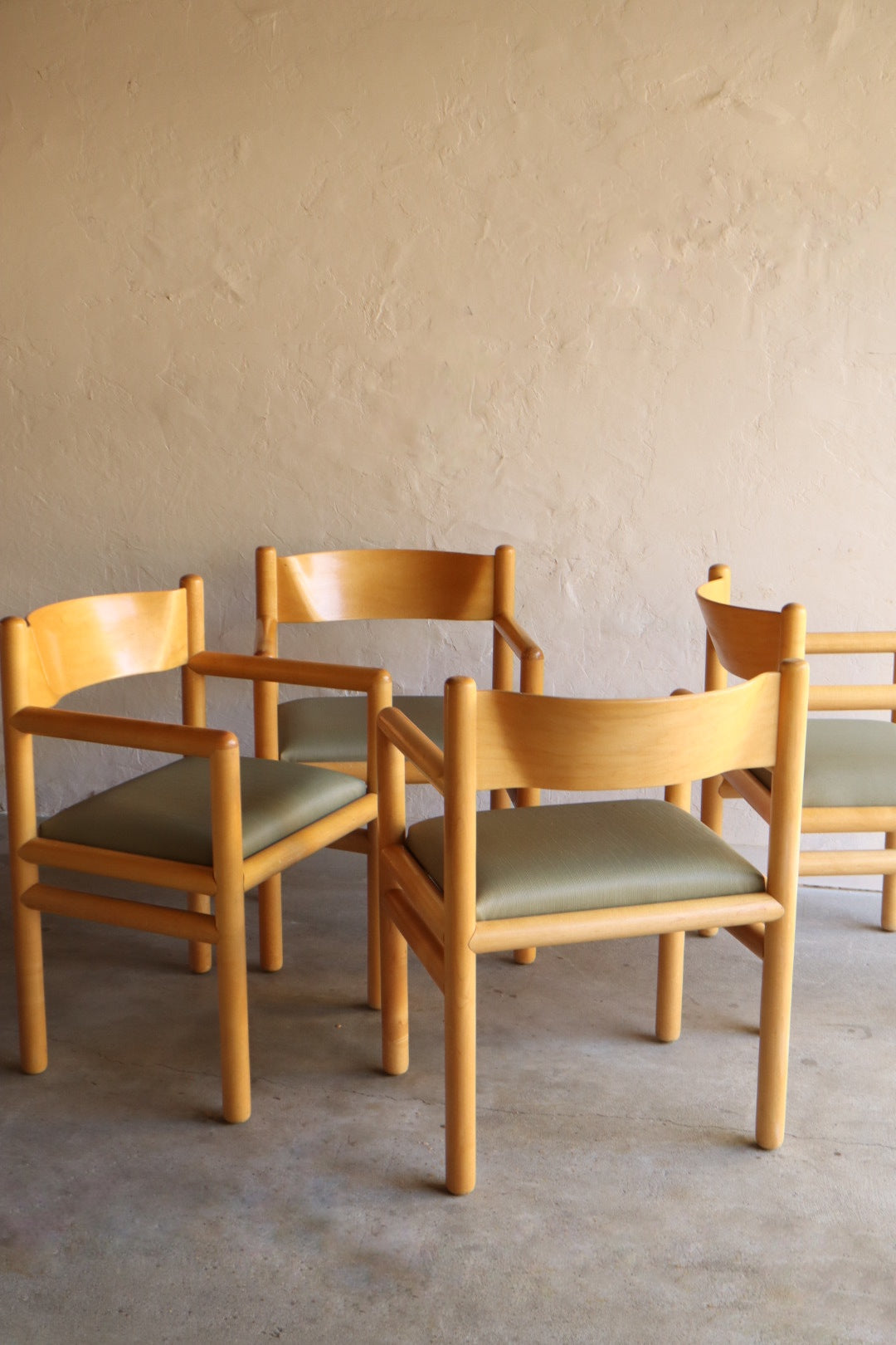 Postmodern Acorn Dining Chairs by Vignelli