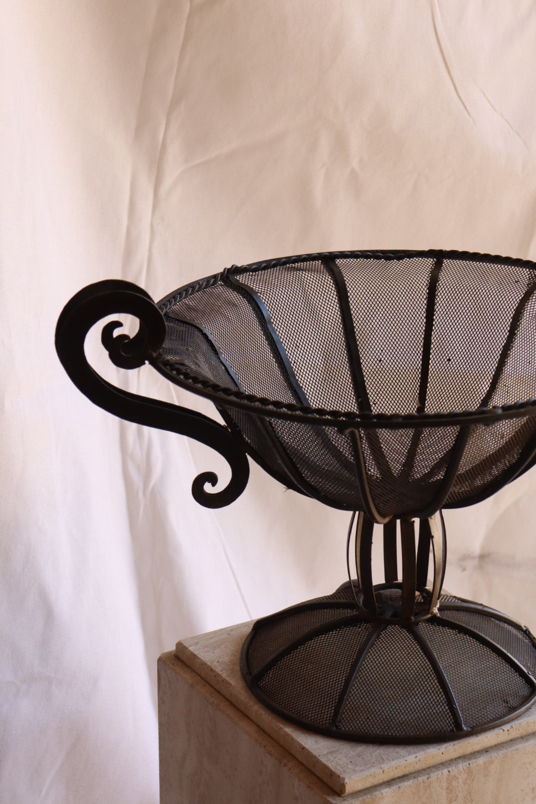 Metal Pedestal Bowl