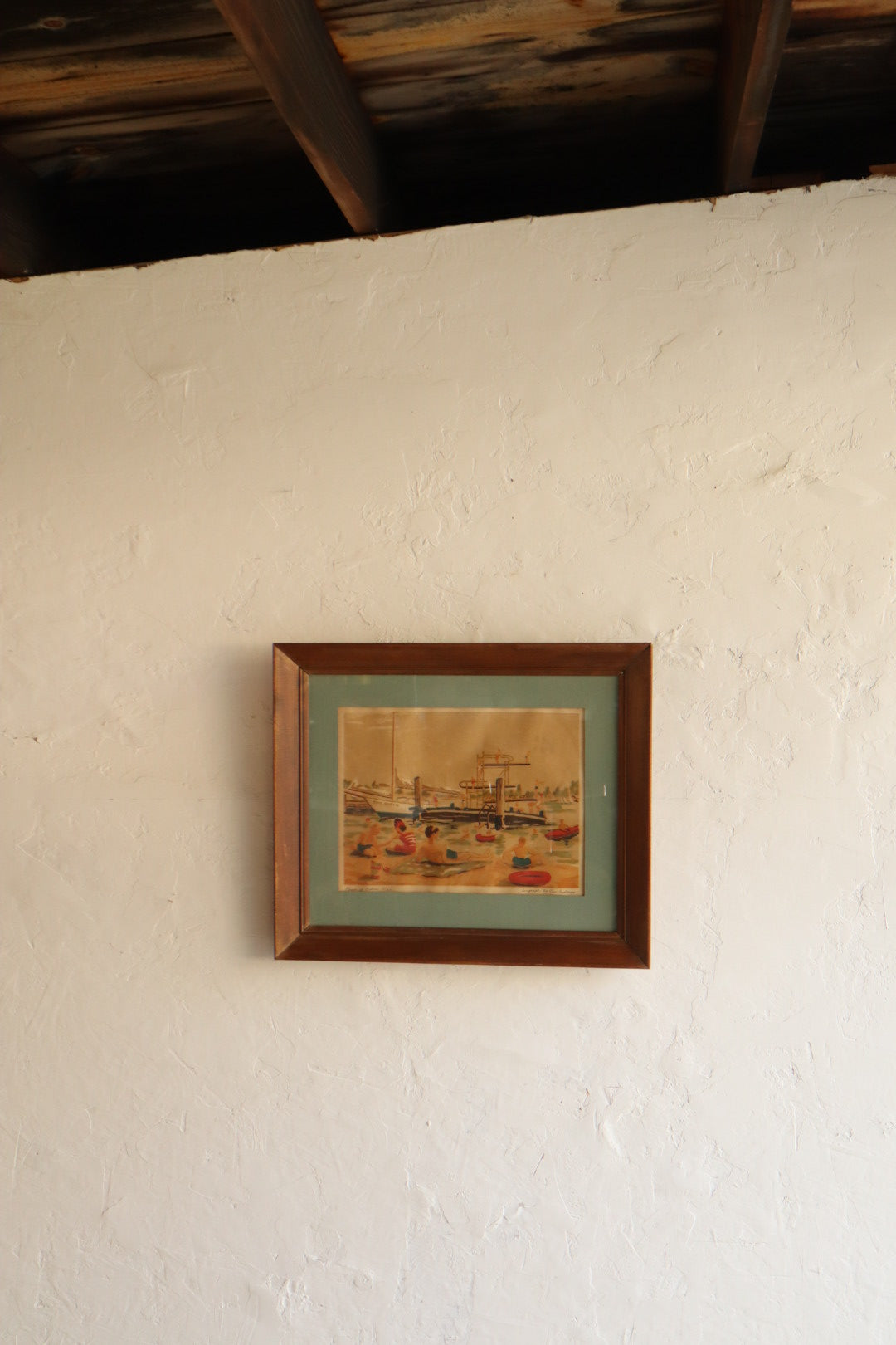 Beach at Balboa signed Watercolor