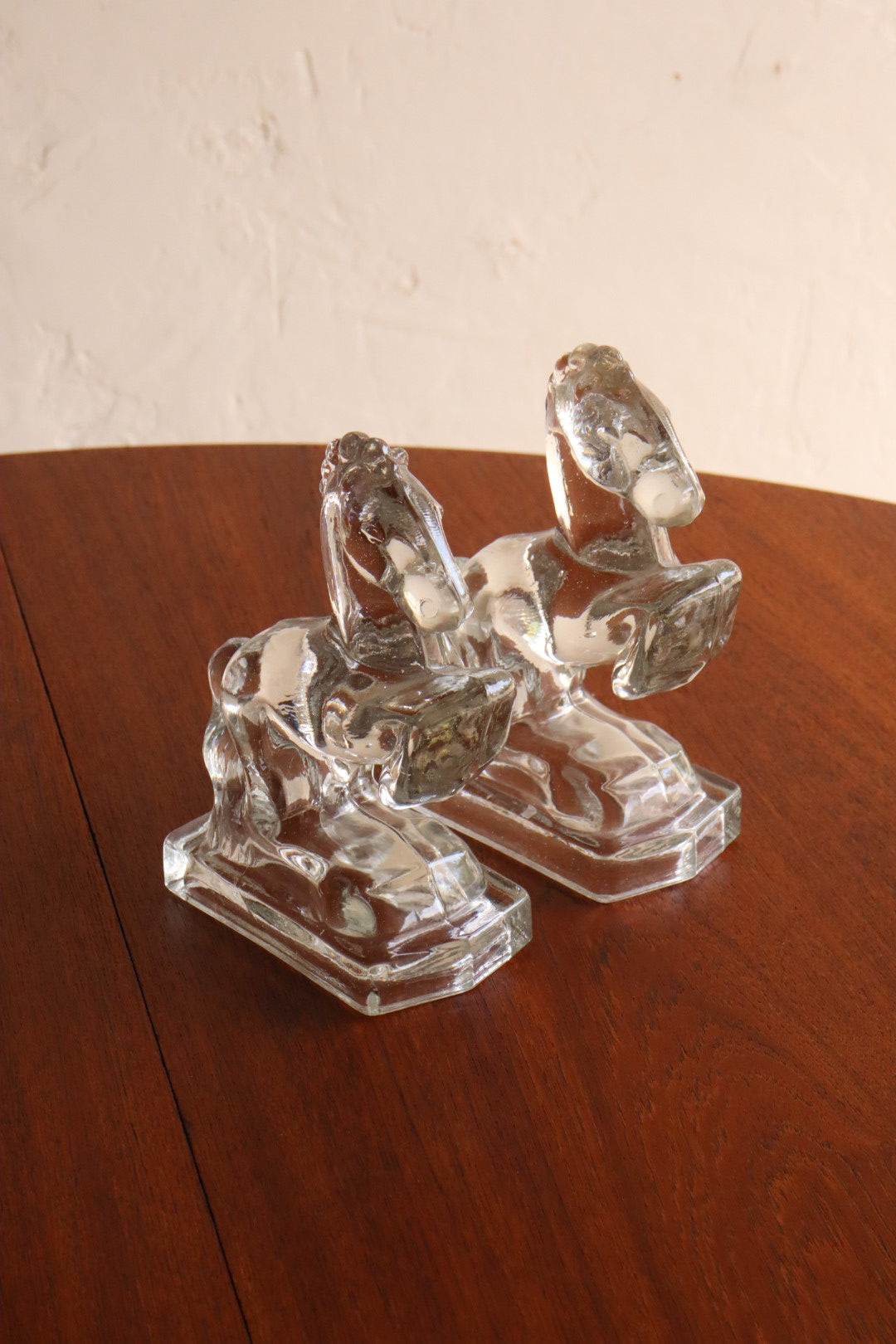 Glass Horse Bookends