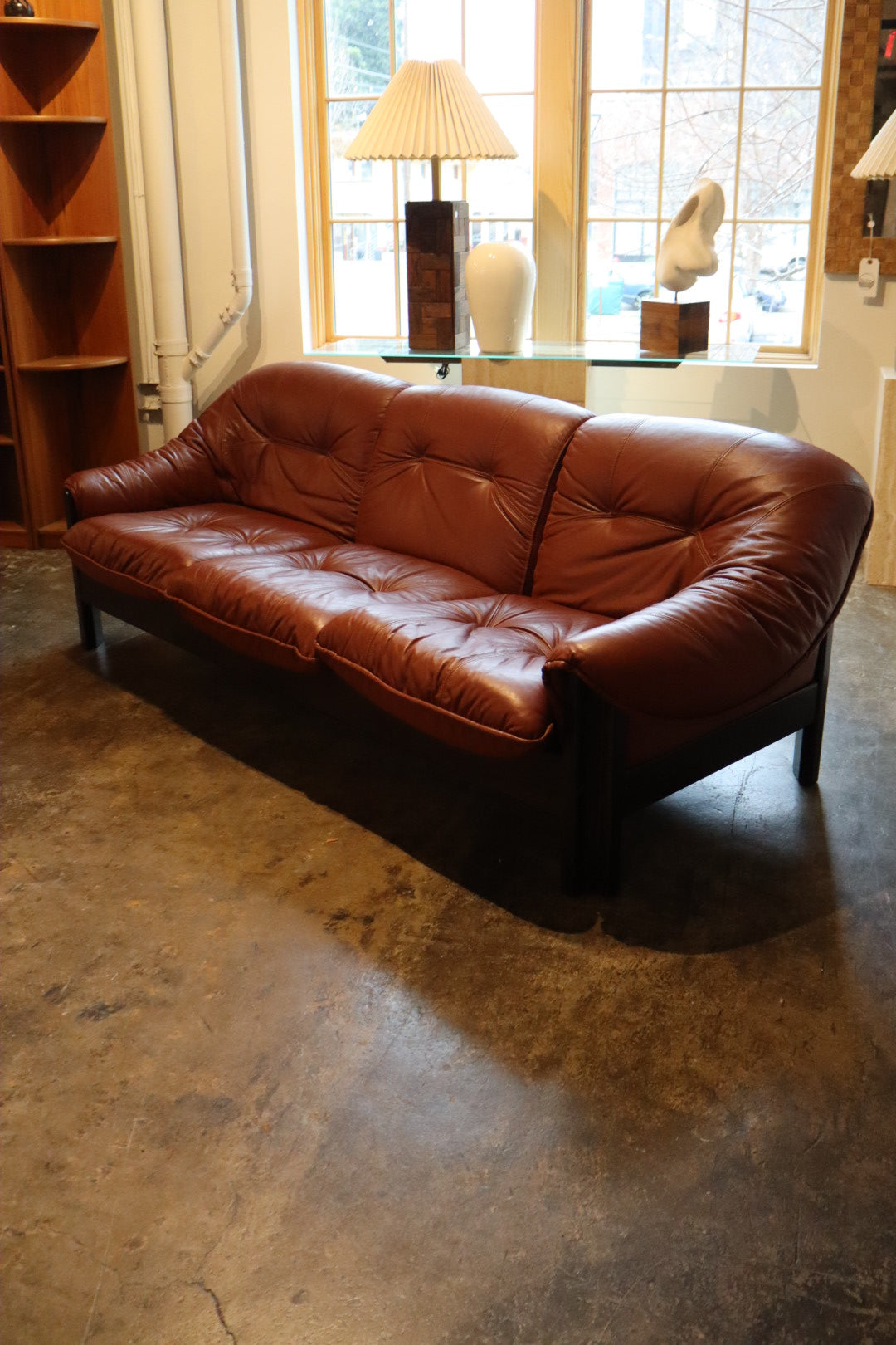 Leather Sofa by Jean Gillon
