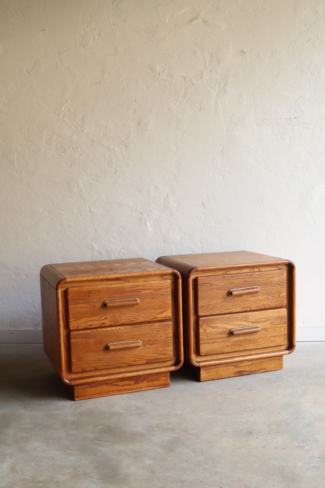 1980s Oak Nightstands