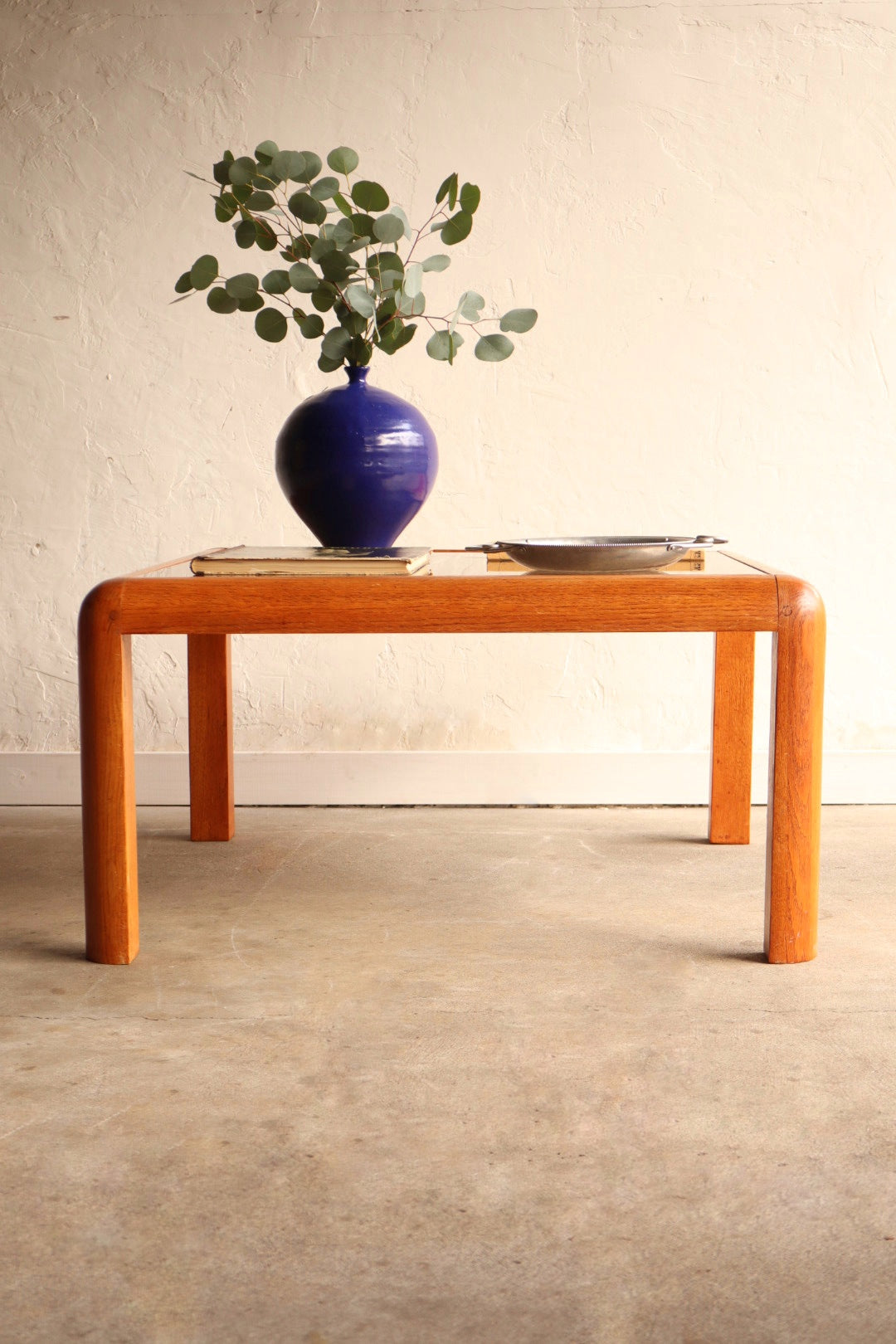 Danish Teak & Smoked Glass Coffee Table