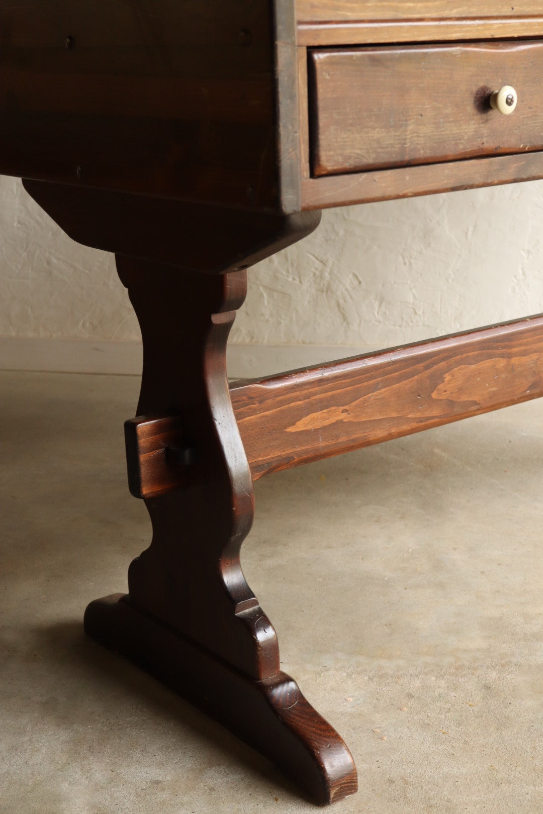 Solid Pine Trestle Desk