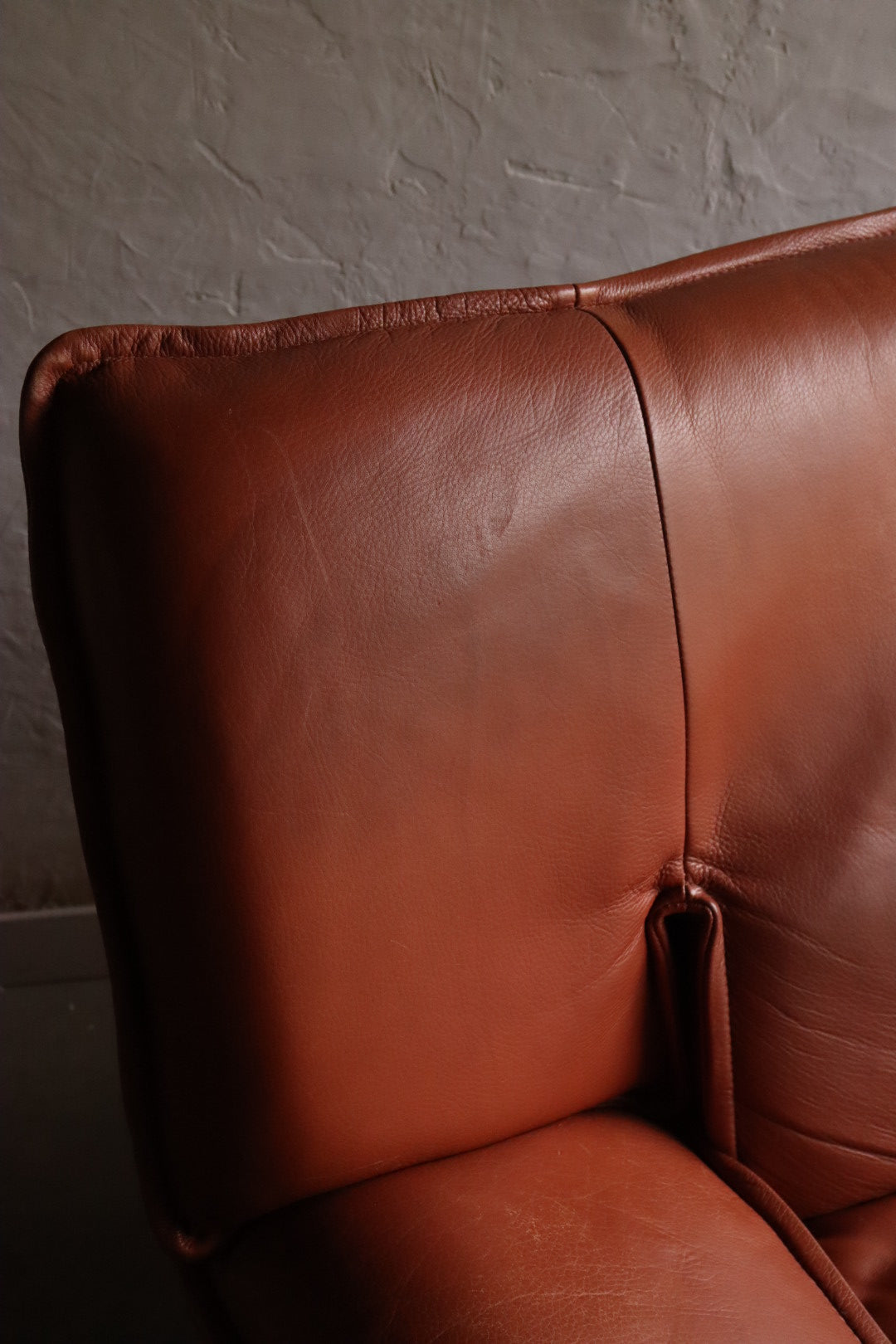 Cognac Leather Loveseat