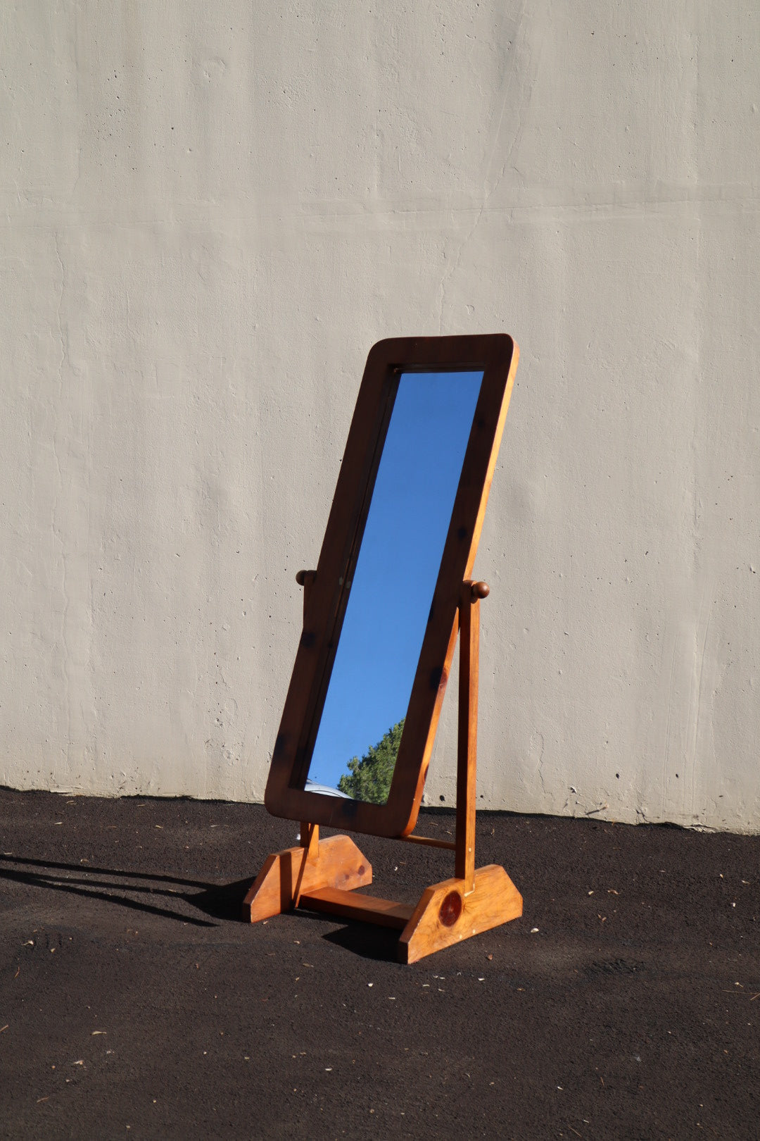 Handmade Pine Floor Mirror