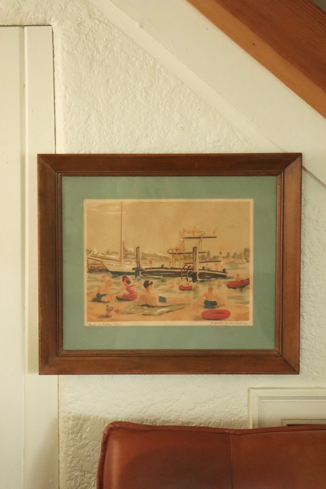 Beach at Balboa signed Watercolor