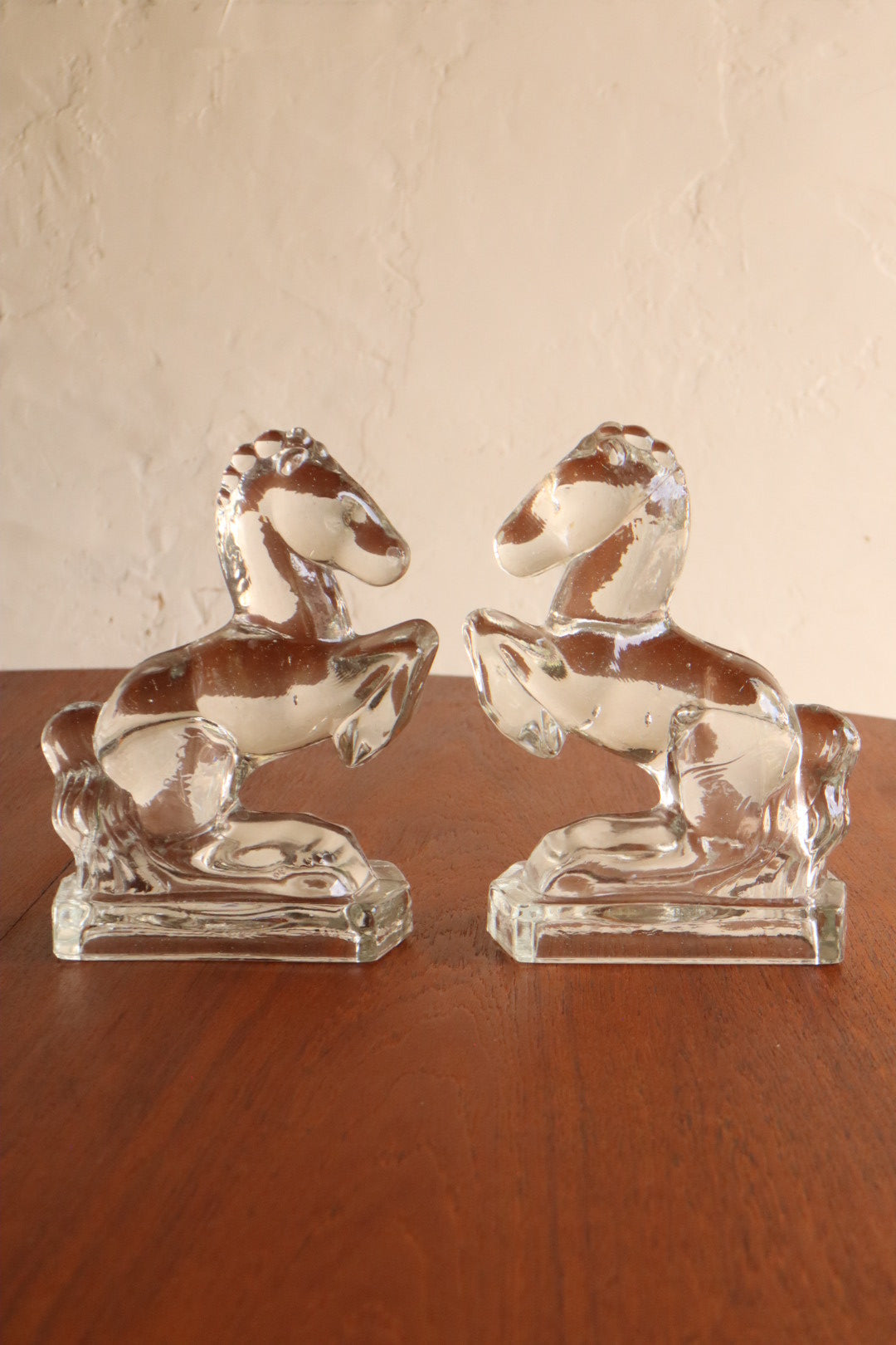 Glass Horse Bookends