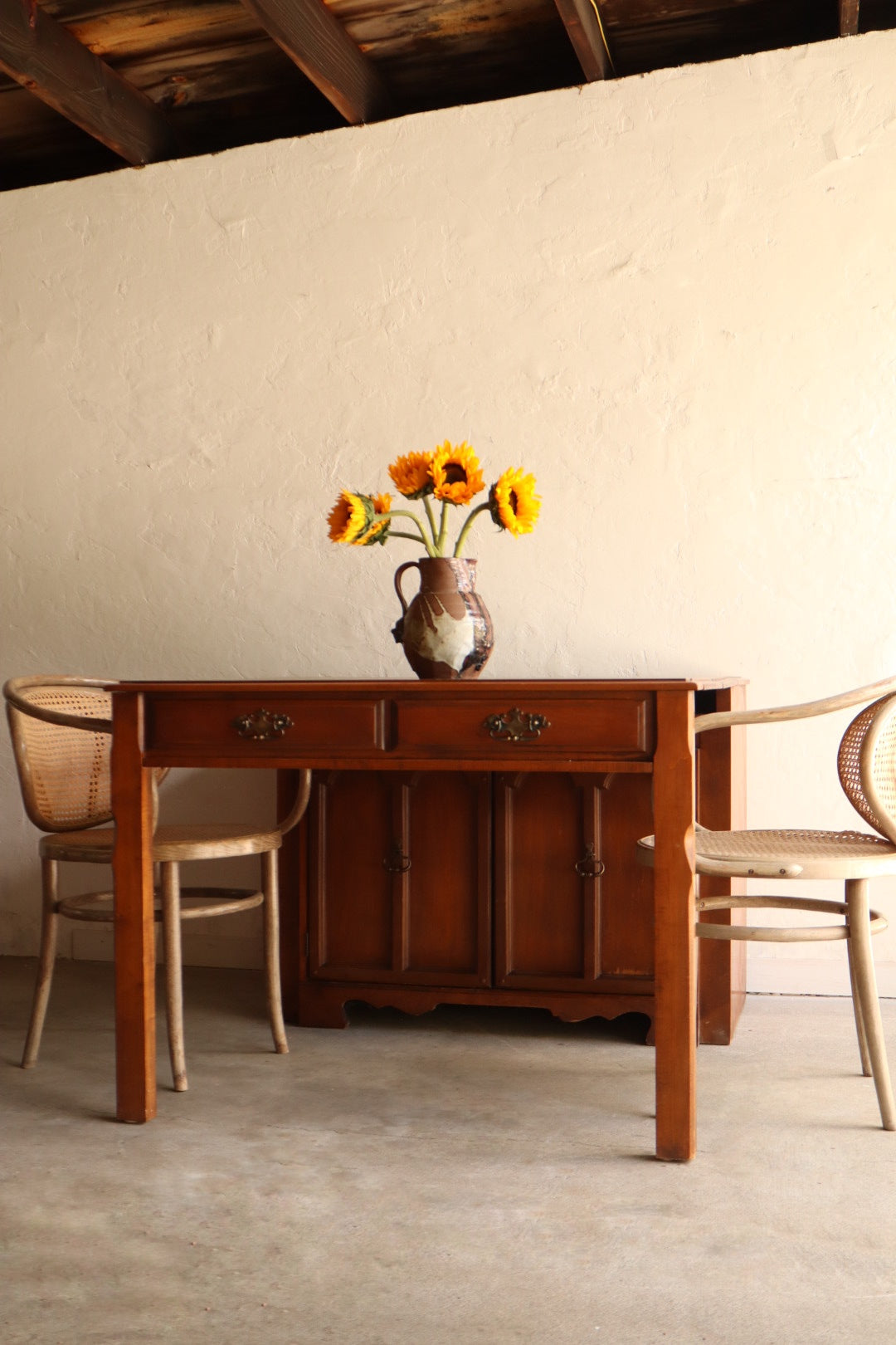 1970s Cabinet with Expanding Table