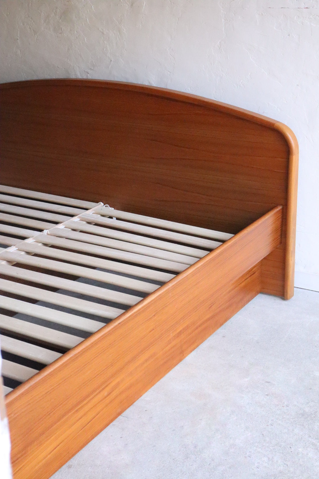 Danish Modern Teak Cal King Platform Bed Frame