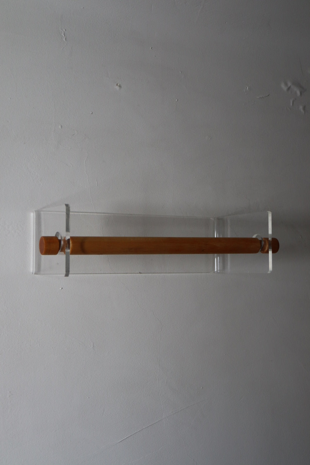 Lucite & Wood Paper Towel Holder