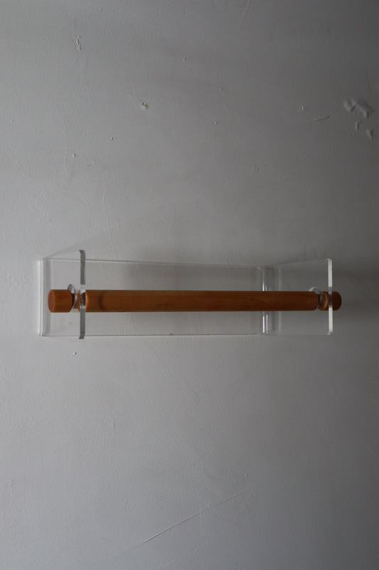 Lucite & Wood Paper Towel Holder