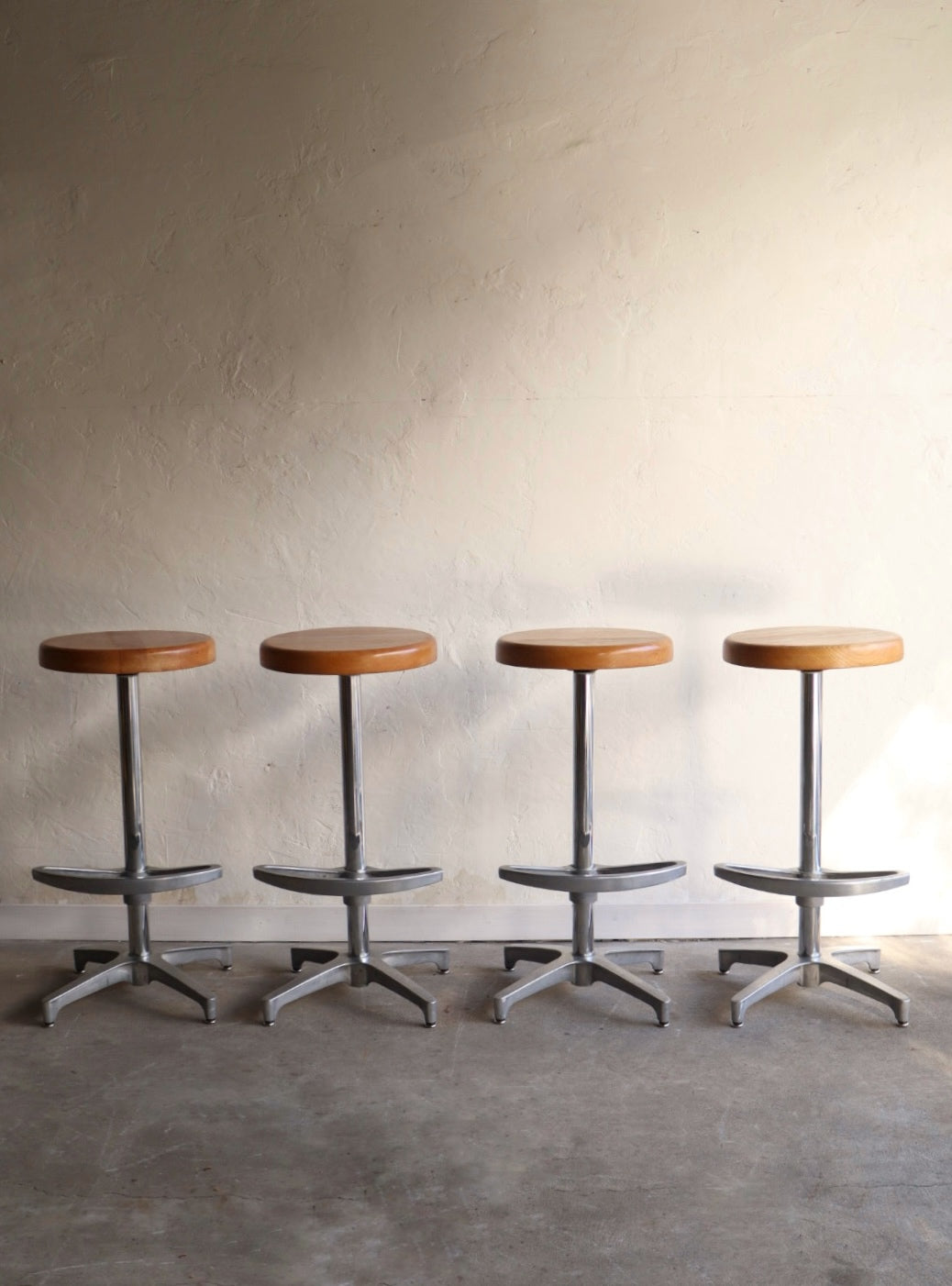Oak & Chrome Barstools