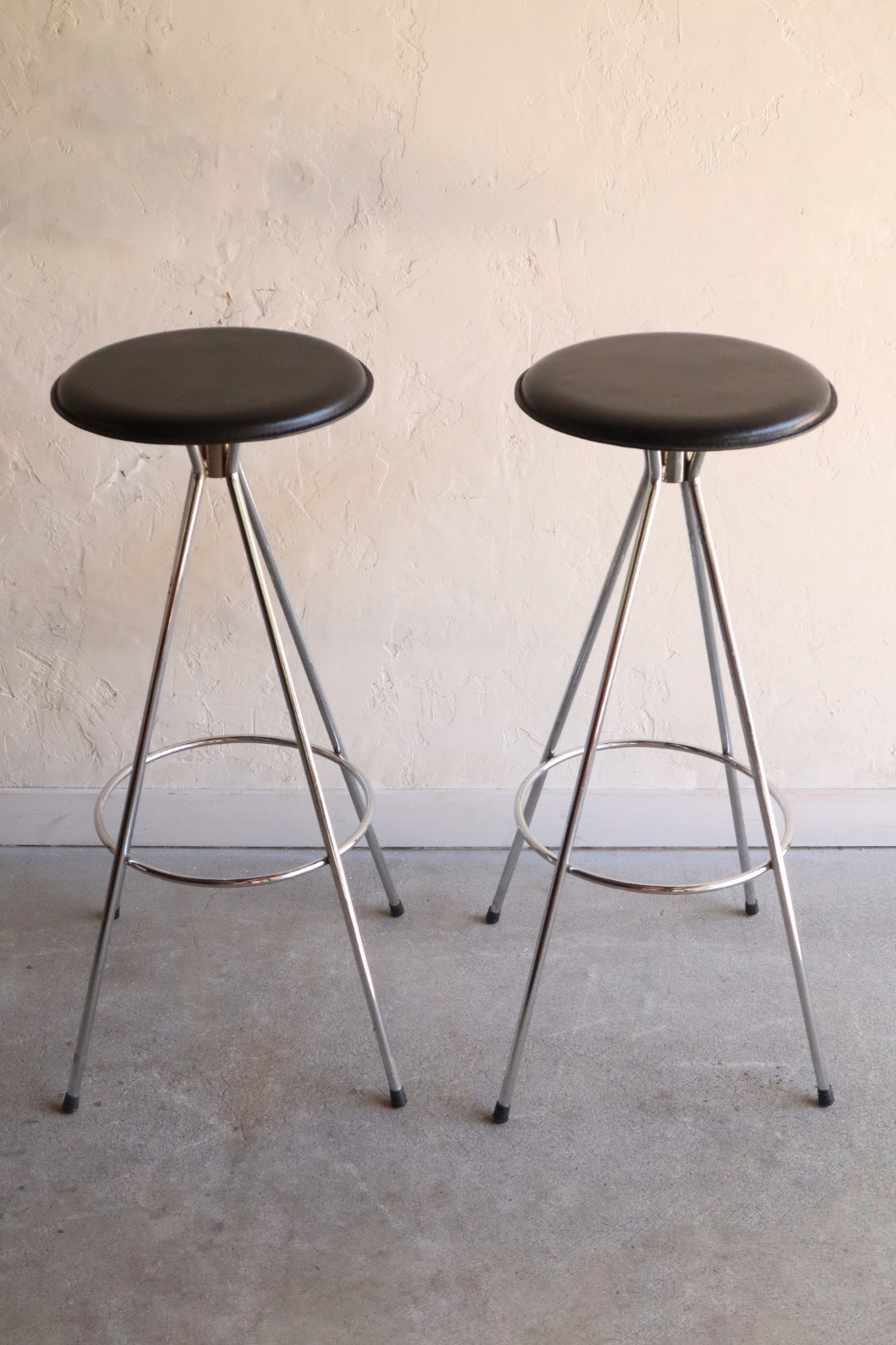 Chrome & Leather Barstools
