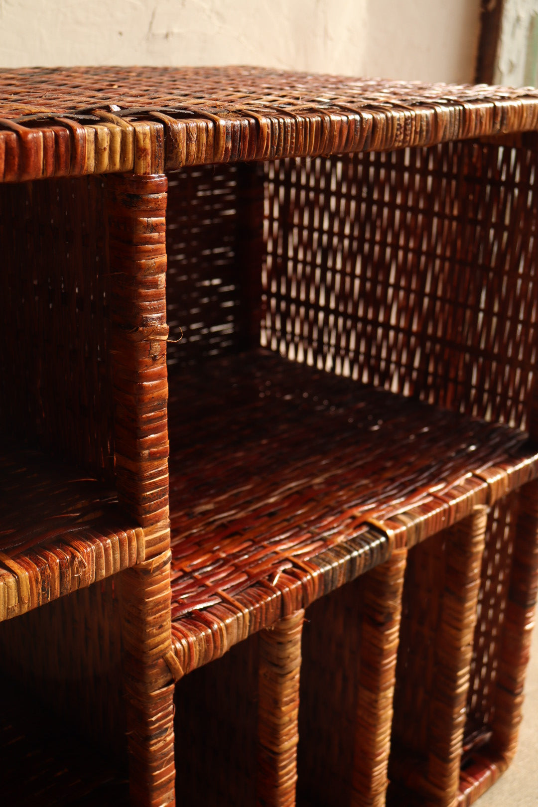 Rattan Media Console
