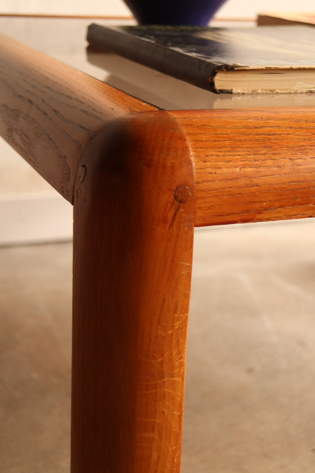 Danish Teak & Smoked Glass Coffee Table