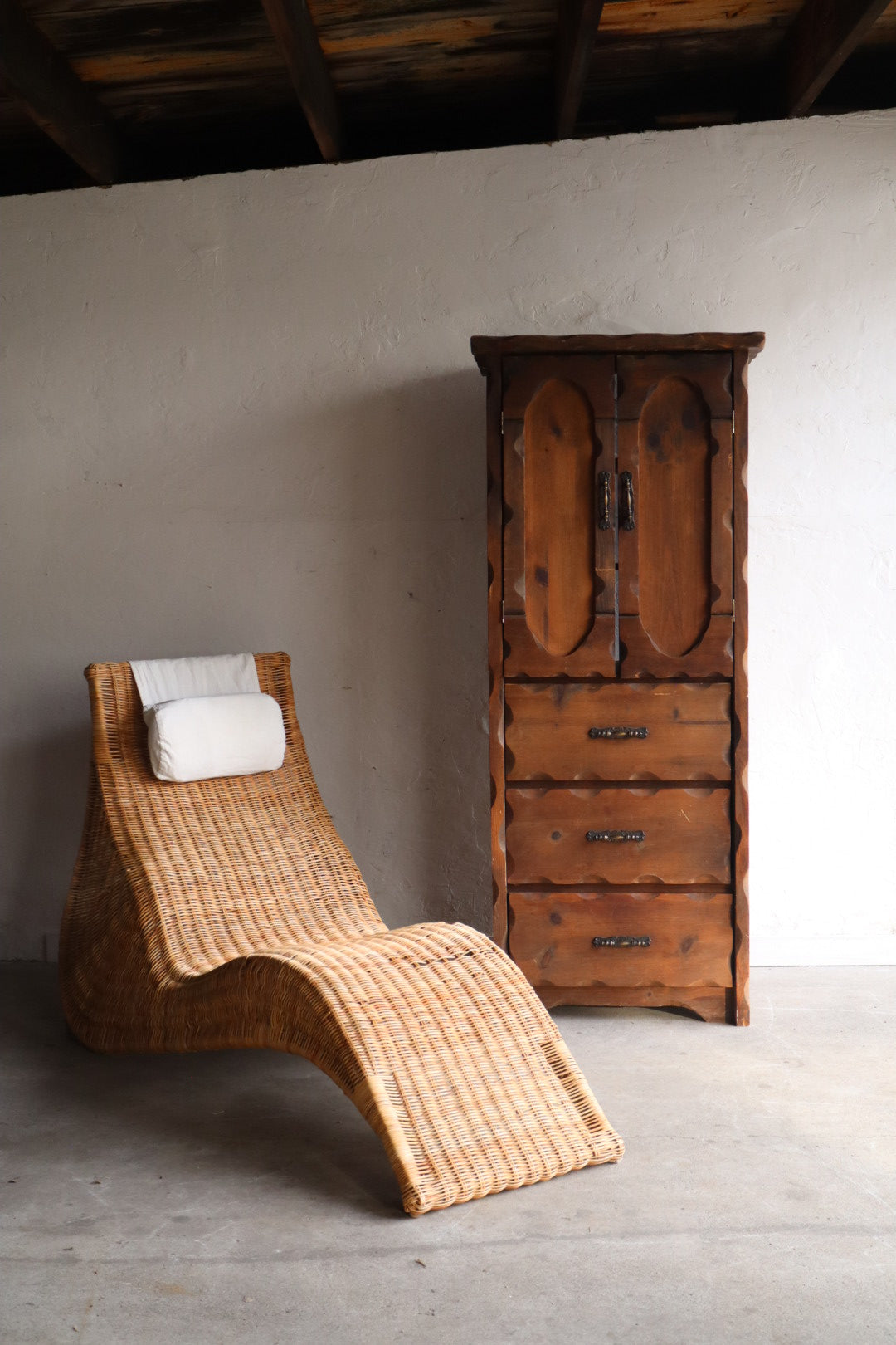 Rattan Chaise Lounge