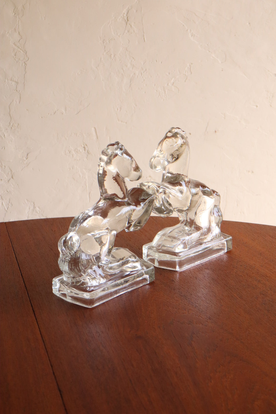 Glass Horse Bookends