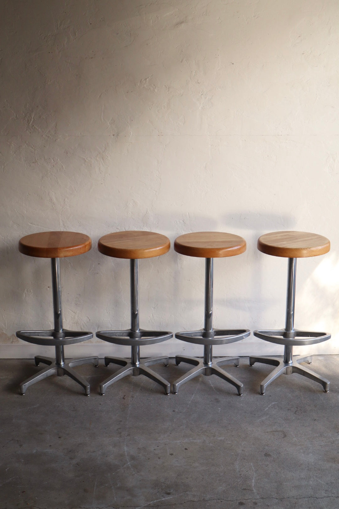 Oak & Chrome Barstools