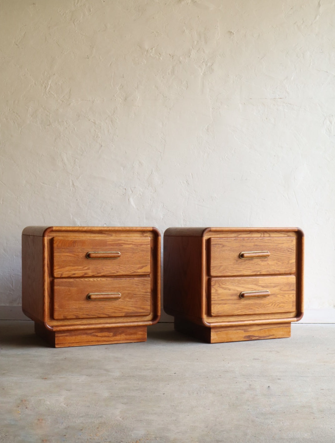 1980s Oak Nightstands