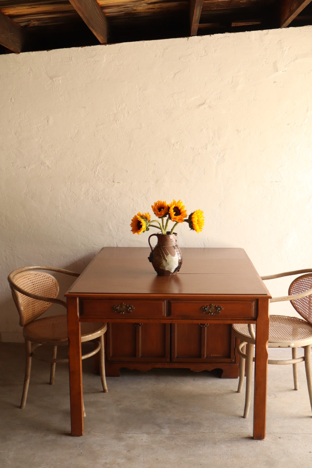 1970s Cabinet with Expanding Table