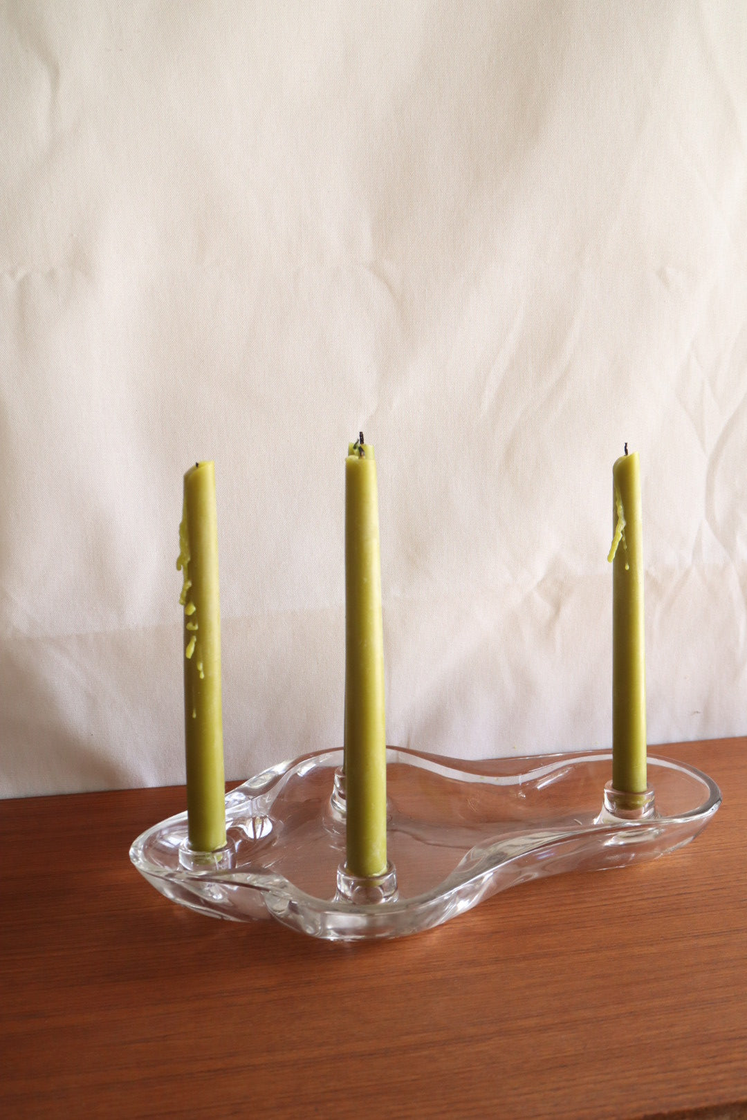 Glass Candelabra / Catchall