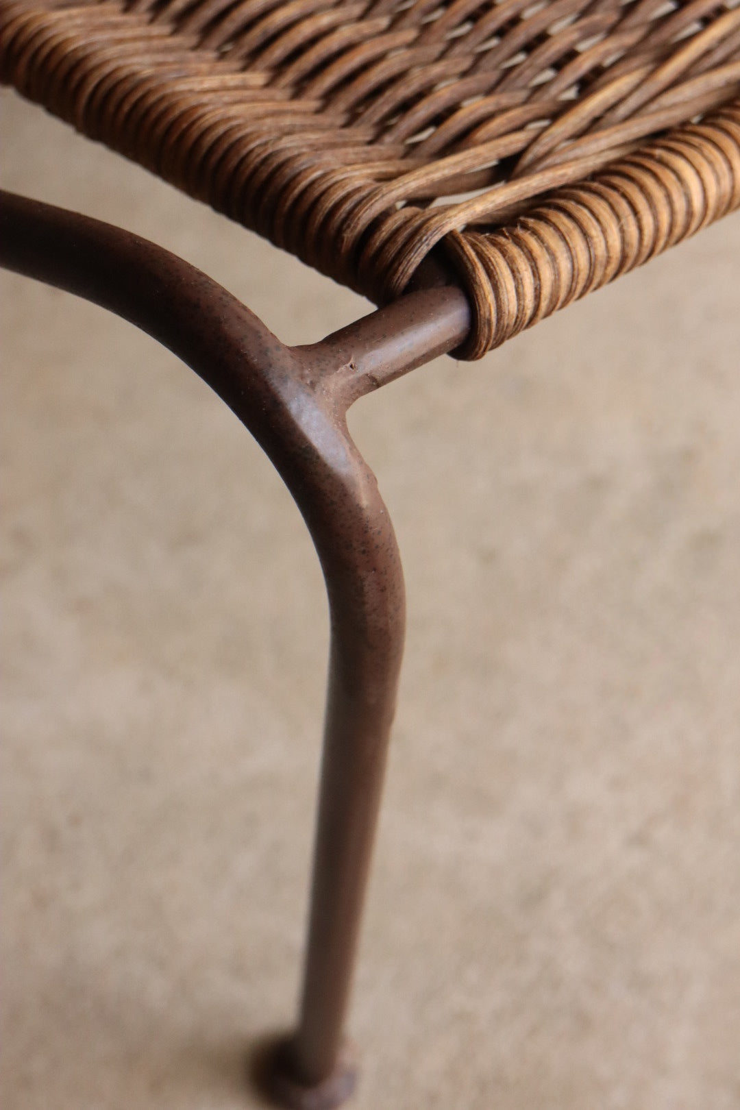 Rattan & Iron Lounge Chair