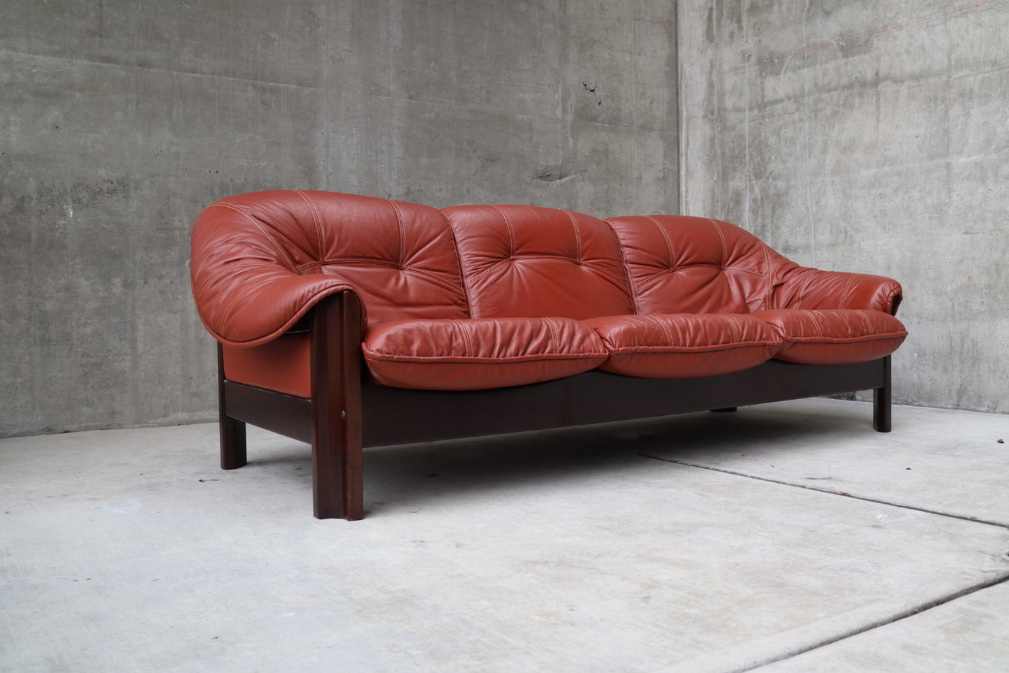 Leather Sofa by Jean Gillon