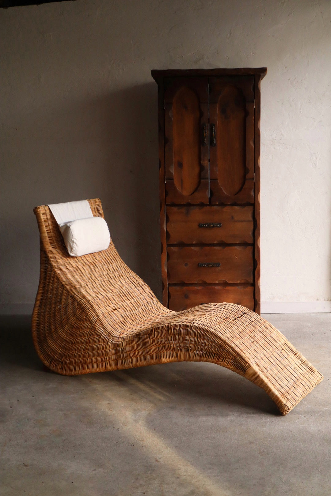 Rattan Chaise Lounge