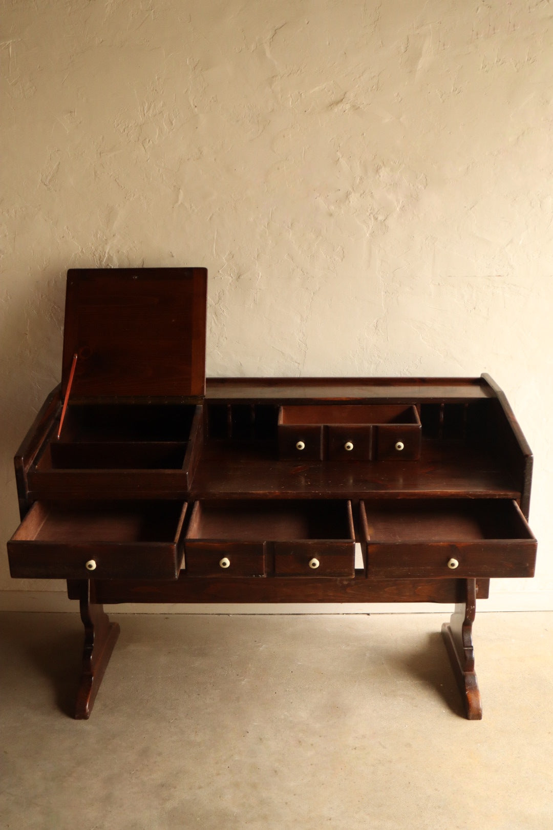 Solid Pine Trestle Desk