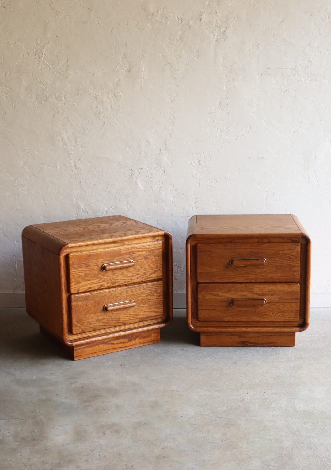 1980s Oak Nightstands