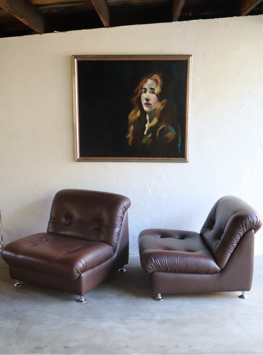 1960s Leather Chairs (pair)