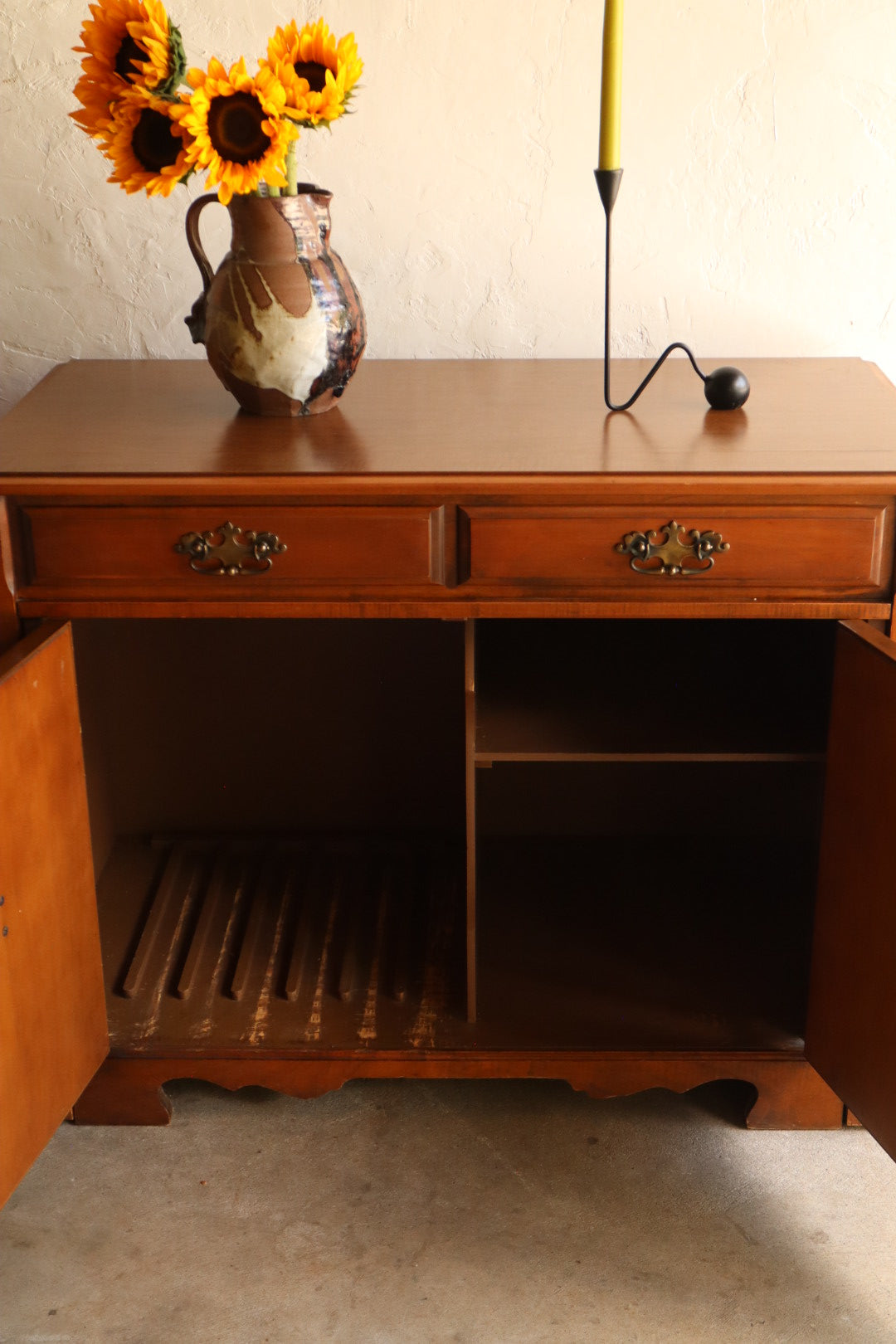 1970s Cabinet with Expanding Table