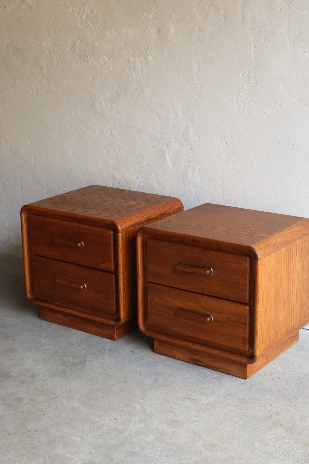 1980s Oak Nightstands