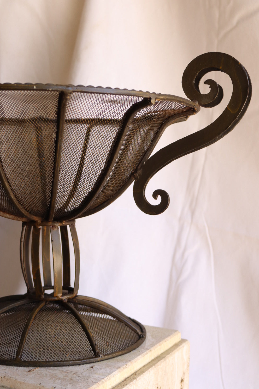 Metal Pedestal Bowl