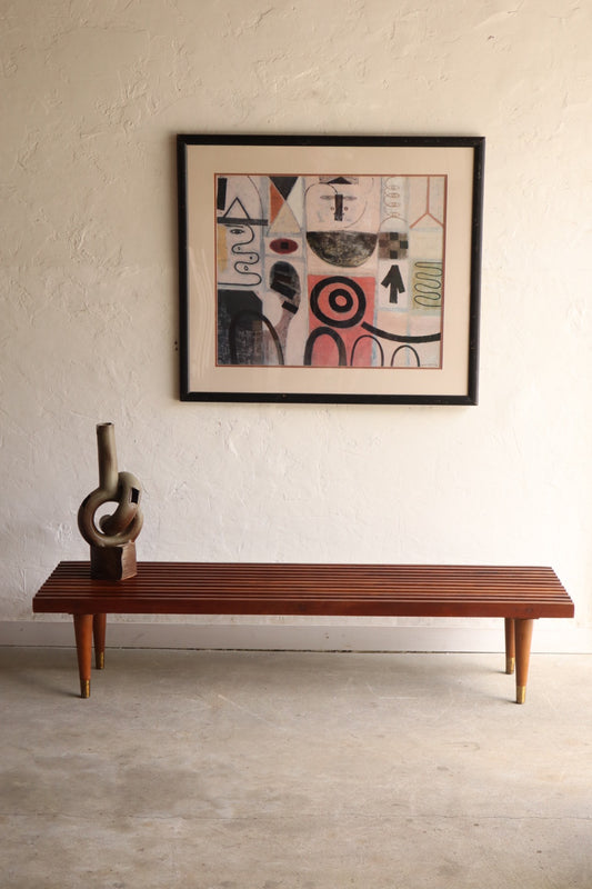 Slat Wood Bench