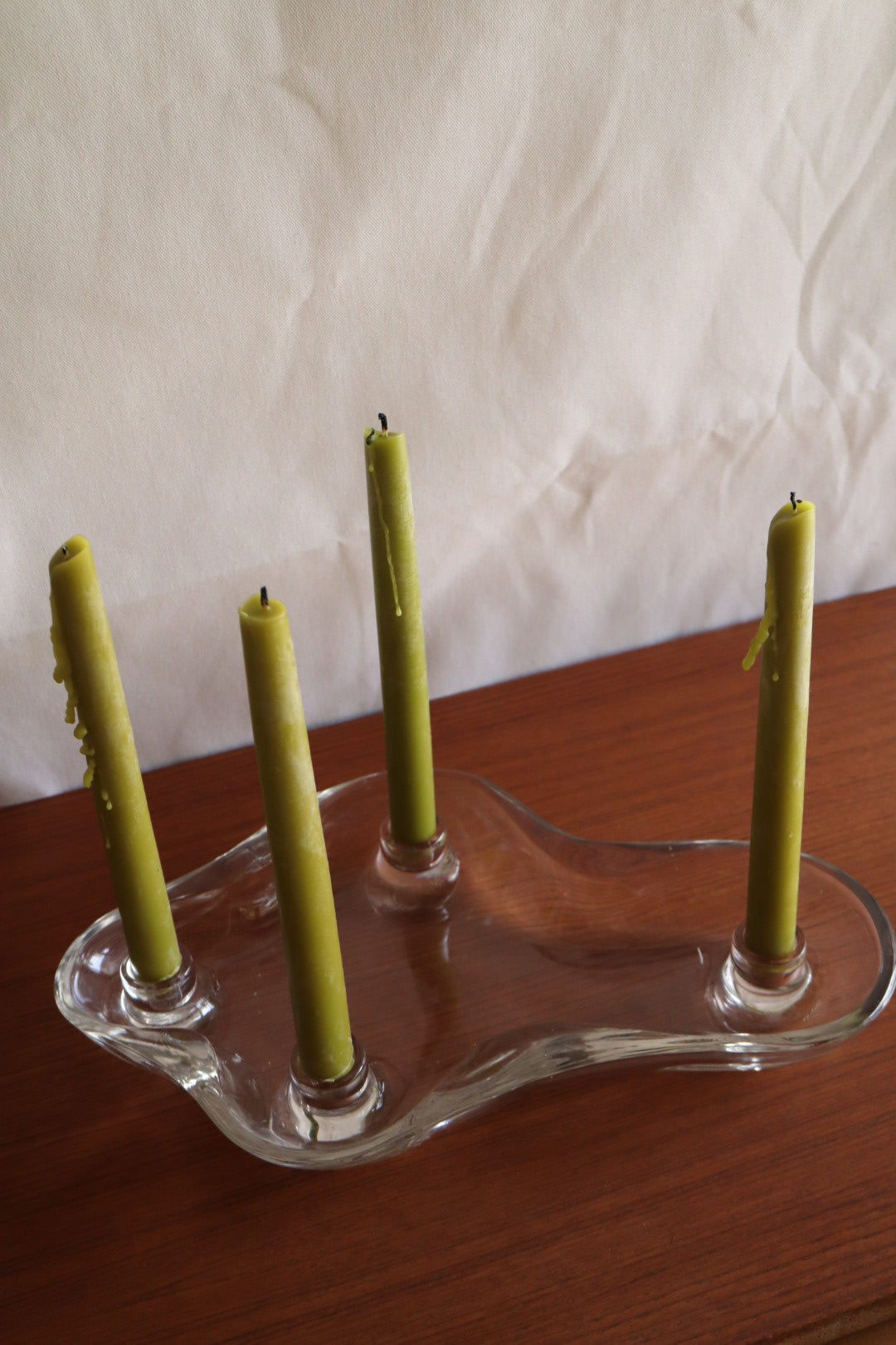 Glass Candelabra / Catchall