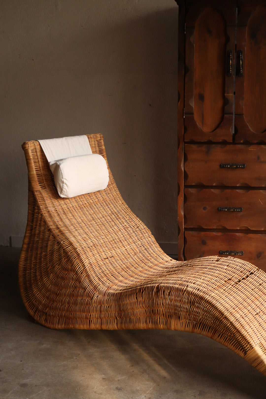 Rattan Chaise Lounge
