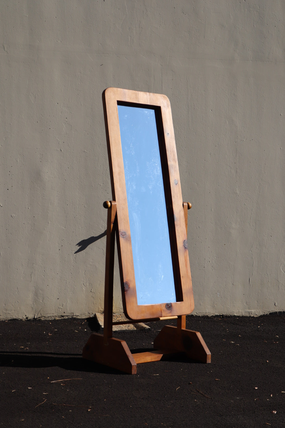 Handmade Pine Floor Mirror