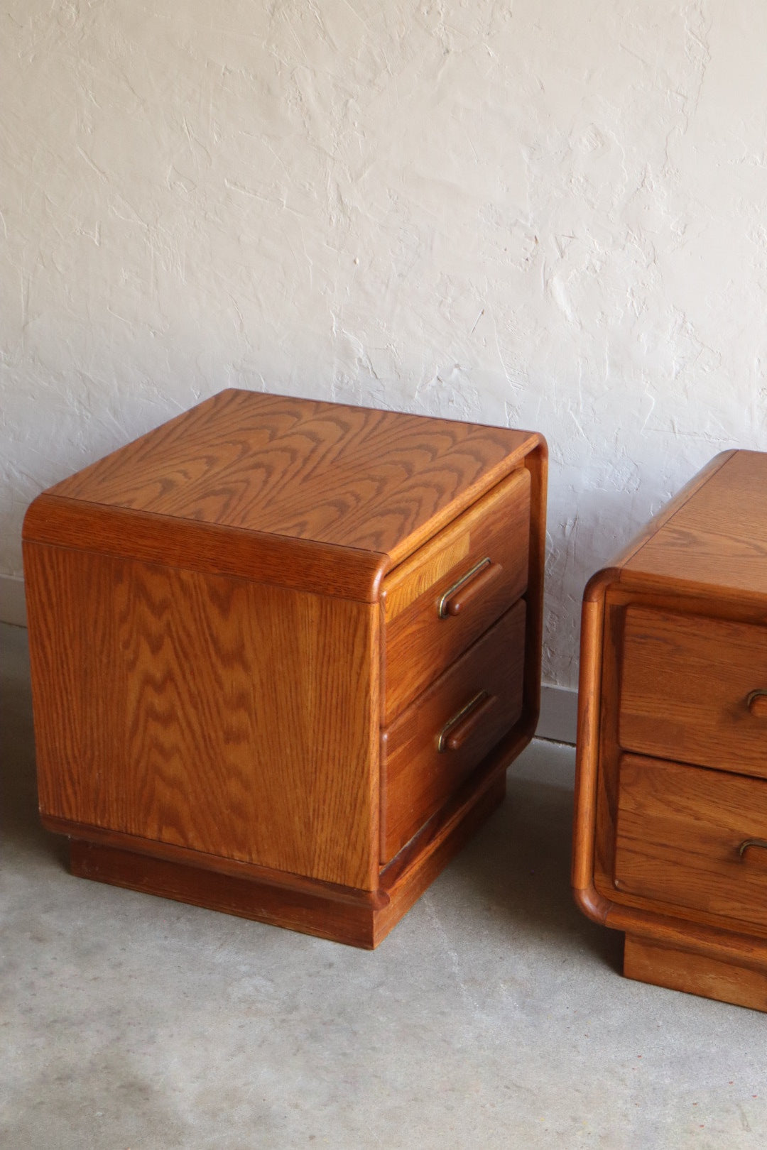 1980s Oak Nightstands